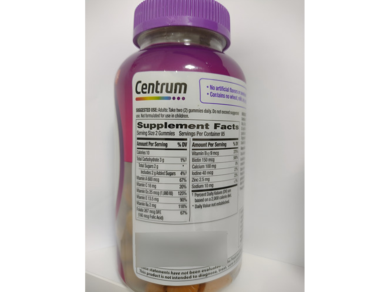 Multivitaminico Centrum Para Mujer Sabor Frutas 170 Gomitas 7