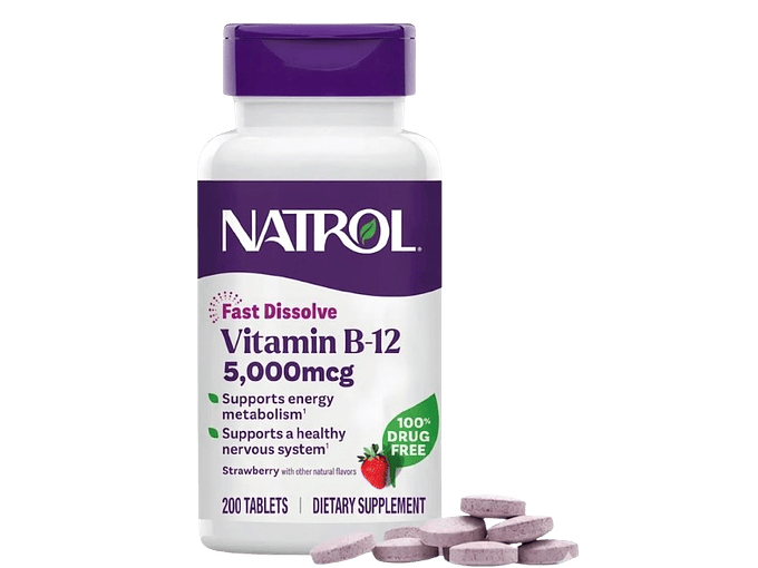 Natrol Vitamina B12 5.000 Mcg Sabor Frutilla X200 1