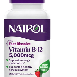 Natrol Vitamina B12 5.000 Mcg Sabor Frutilla X200