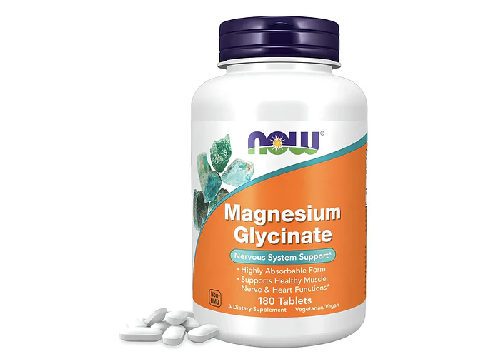 Glicinato de magnesio Now Foods, 180 comprimidos, sin sabor 1
