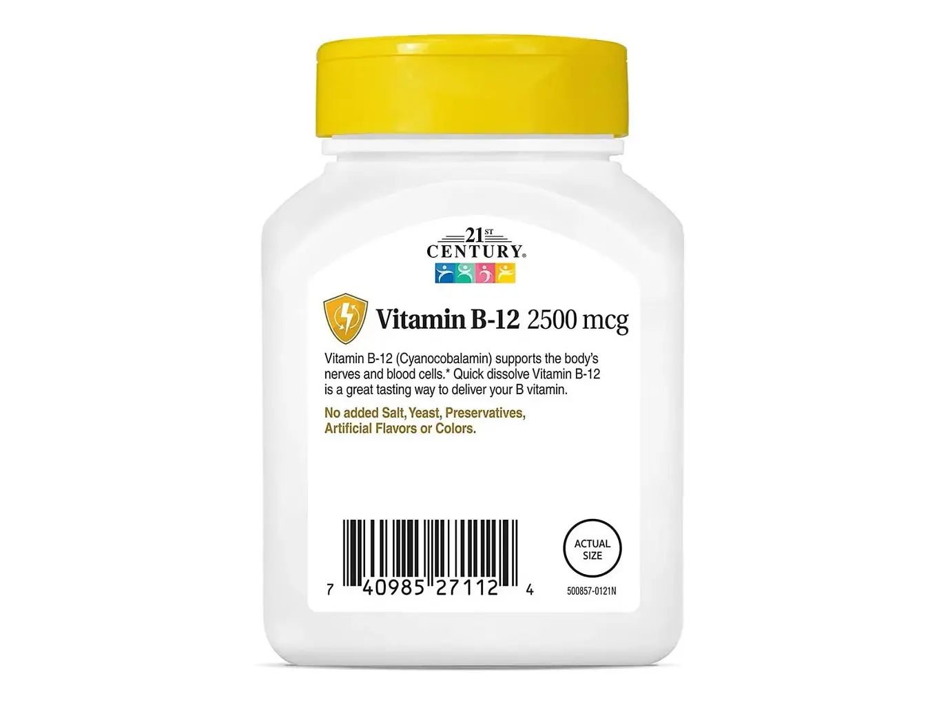 21st Century Vitamina B12 2500 mcg – 110 Tabletas Sublinguales de Disolución Rápida 3