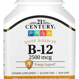 21st Century Vitamina B12 2500 mcg – 110 Tabletas Sublinguales de Disolución Rápida