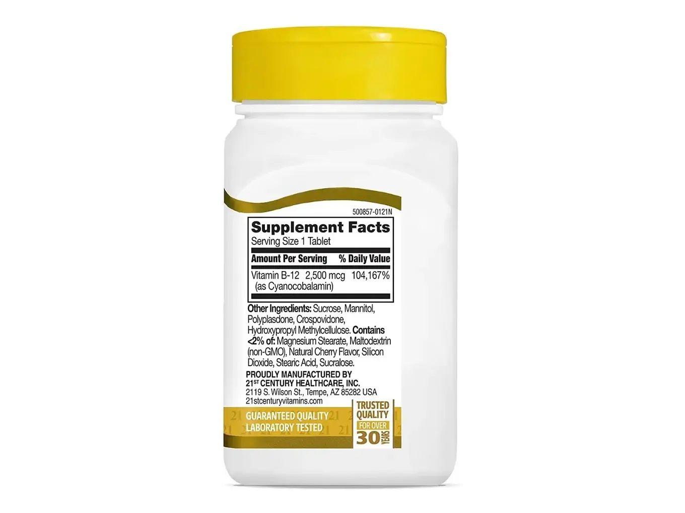 21st Century Vitamina B12 2500 mcg – 110 Tabletas Sublinguales de Disolución Rápida 2