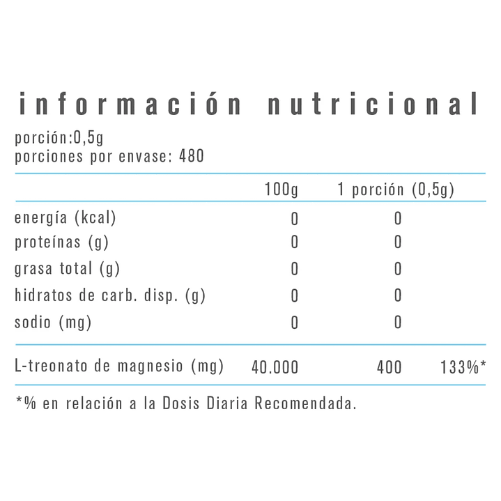 L-treonato Magnesio 400mg 240gr - Alpha Medica 2