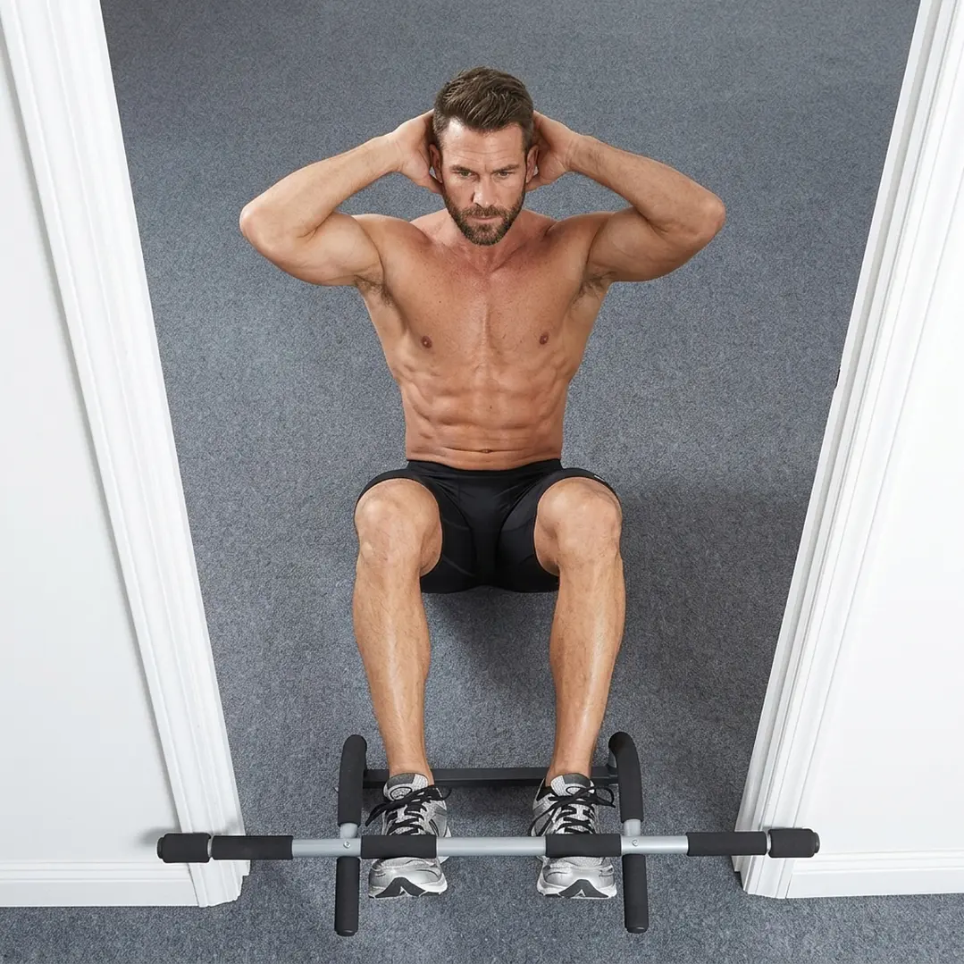 Barra De Ejercicios Flexiones Dominadas Multifuncional 80kg Plateado 3