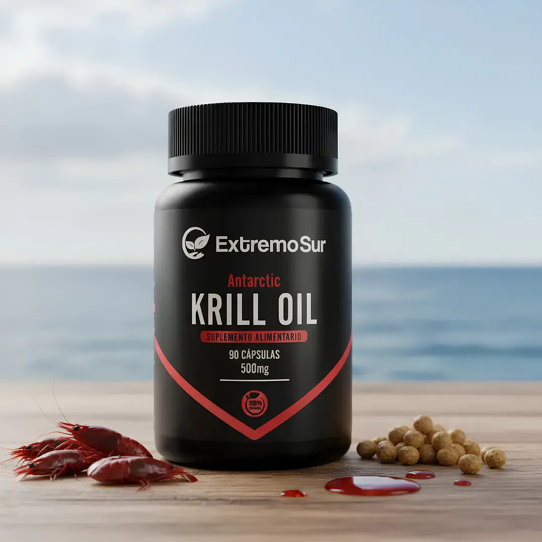 Aceite de Krill Omega-3 Extremo Sur 90 Cápsulas 500mg EPA DHA 2