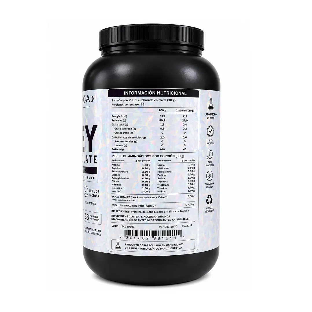 Proteína Whey Protein Premium 2.2lbs Sin Sabor 2