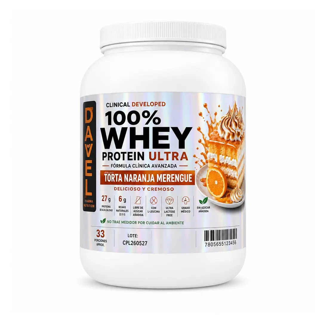 Proteína Whey Davel Torta Naranja 1kg Torta Naranja Merengue 1