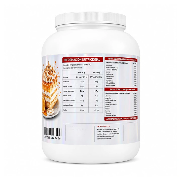 Proteína Whey Davel Torta Naranja 1kg Torta Naranja Merengue 2