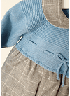 Fofo de Malha com Tecido Xadrez Azul