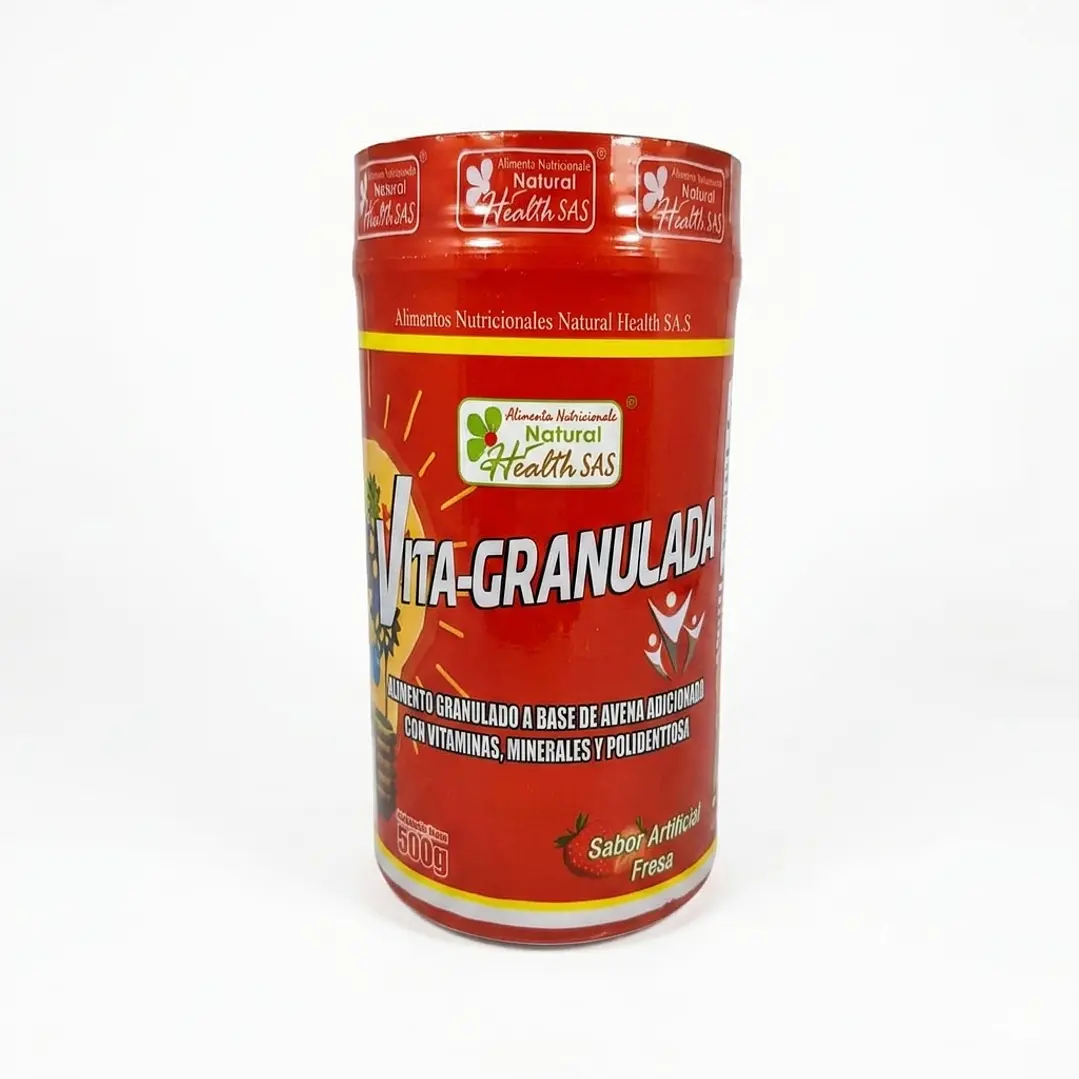 Vita-Granulada 500g - Alimento Nutricional a Base de Avena Sabor Fresa 1