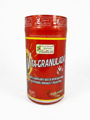 Vita-Granulada 500g - Alimento Nutricional a Base de Avena Sabor Fresa