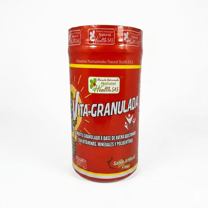 Vita-Granulada 500g - Alimento Nutricional a Base de Avena Sabor Fresa 1