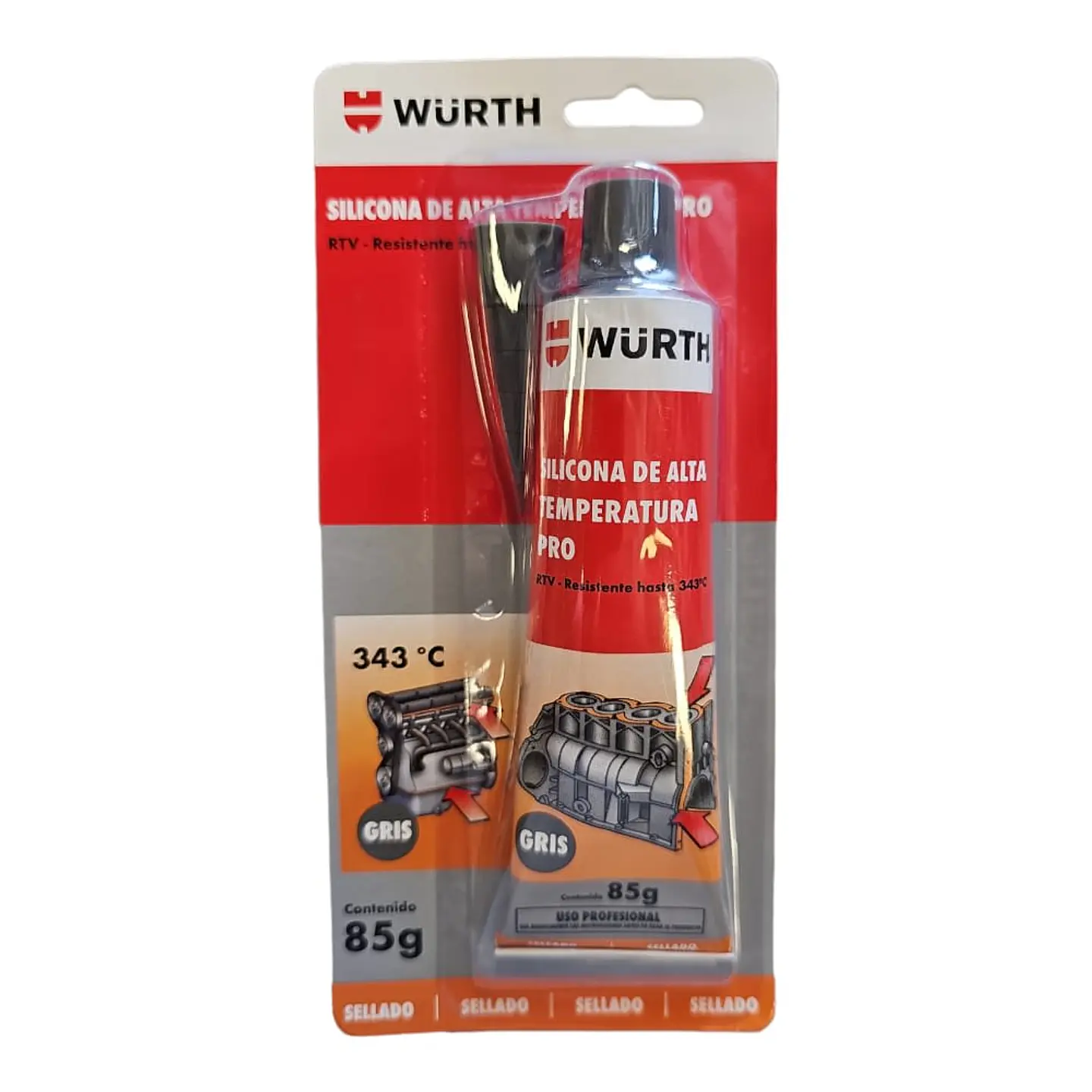 Silicona para Motores Alta Temperatura WURTH 3
