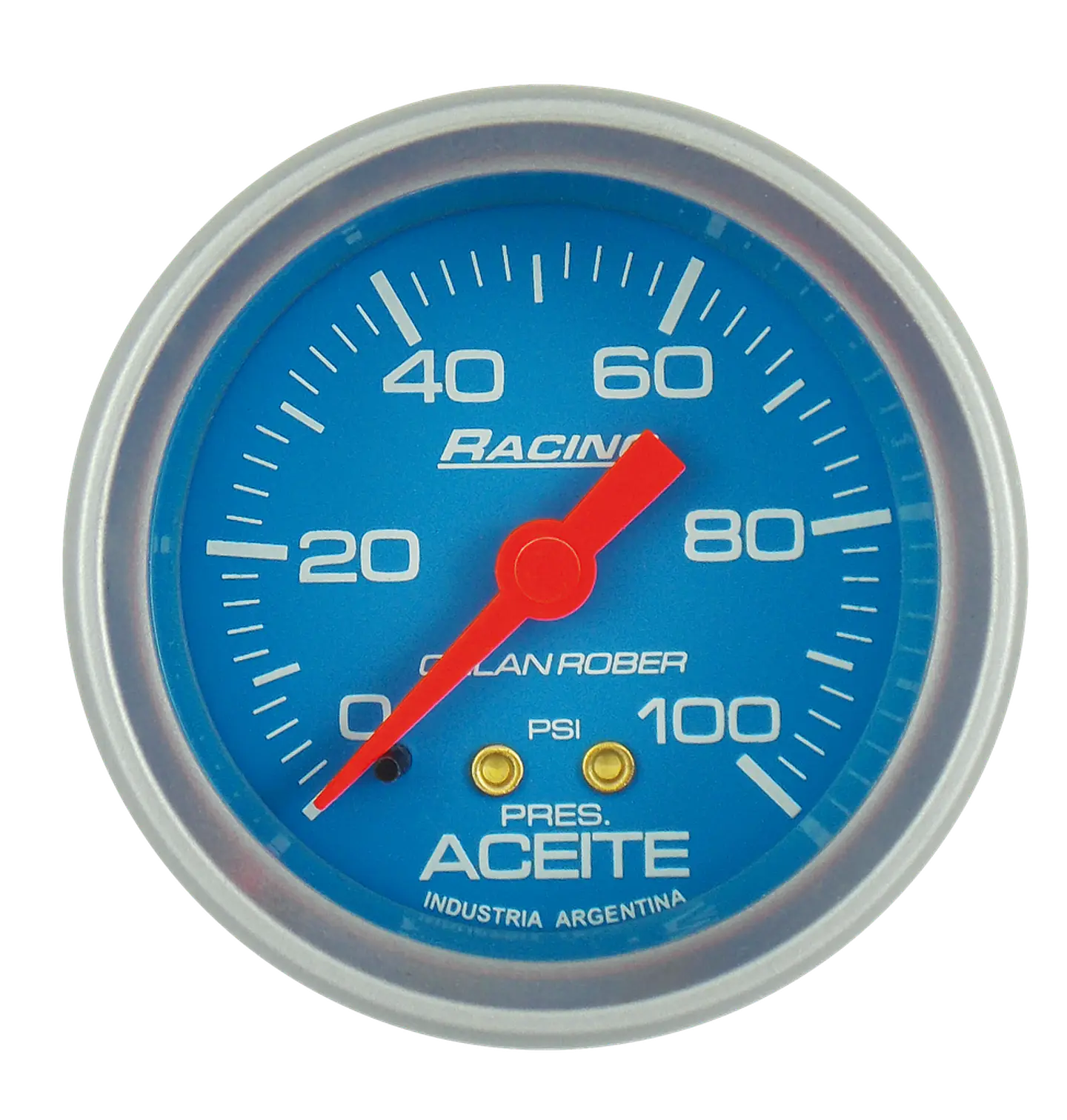 Reloj Presión de Aceite - Racing Celeste 100 PSI 1