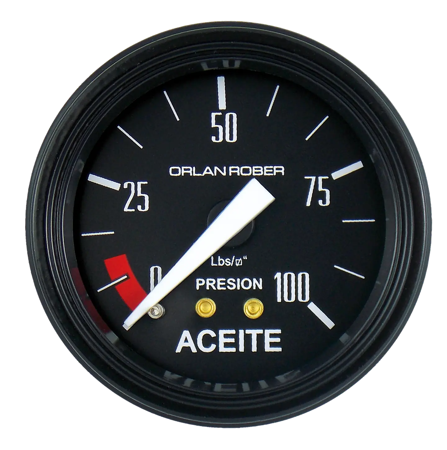 Reloj Presión de Aceite - Classic Negro 100 PSI 1