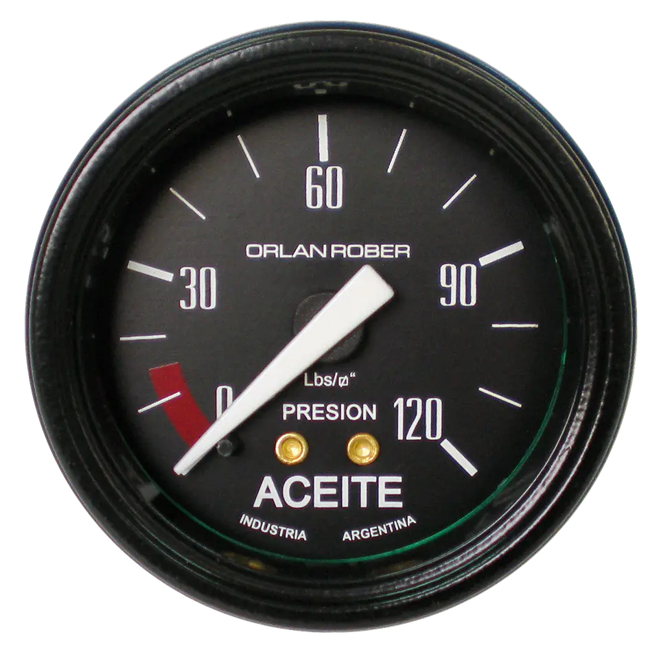 Reloj Presión de Aceite - Classic Negro 120 PSI 1