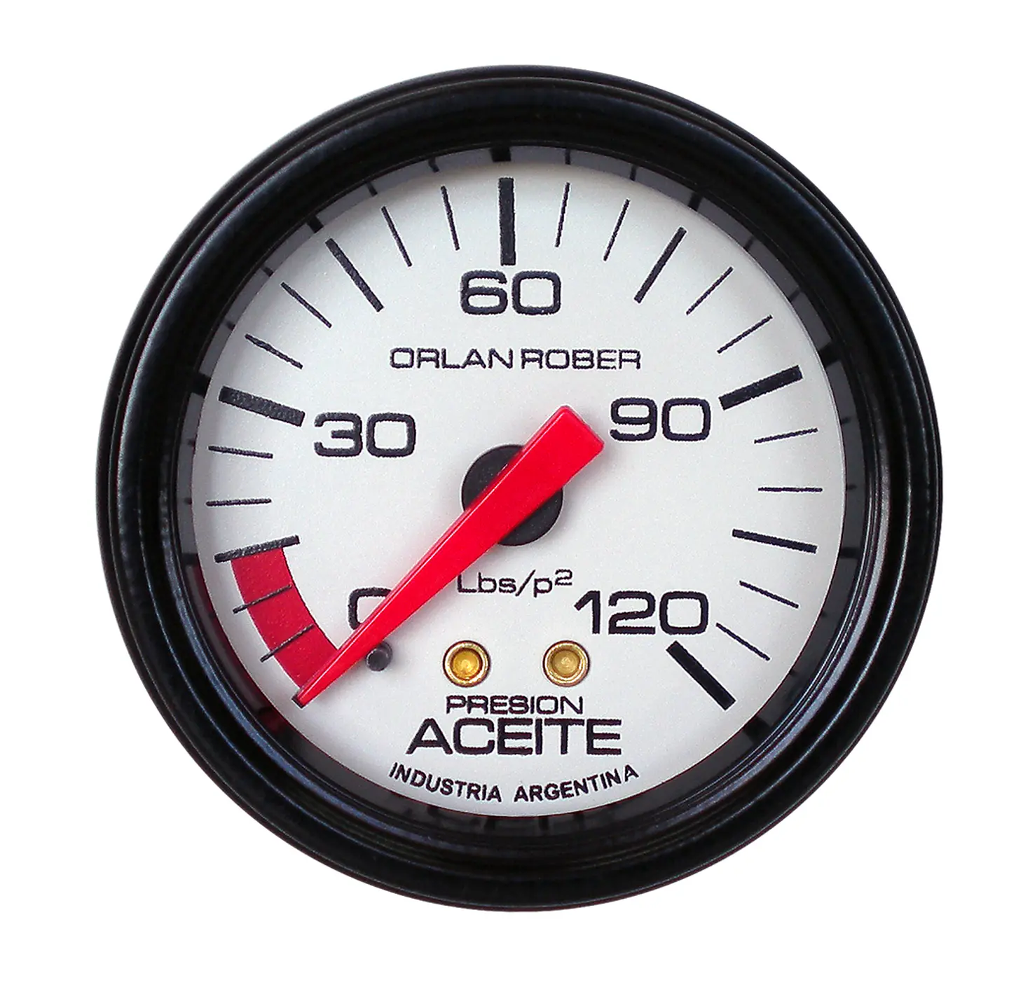 Reloj Presión de Aceite - Classic Blanco 120 PSI 1