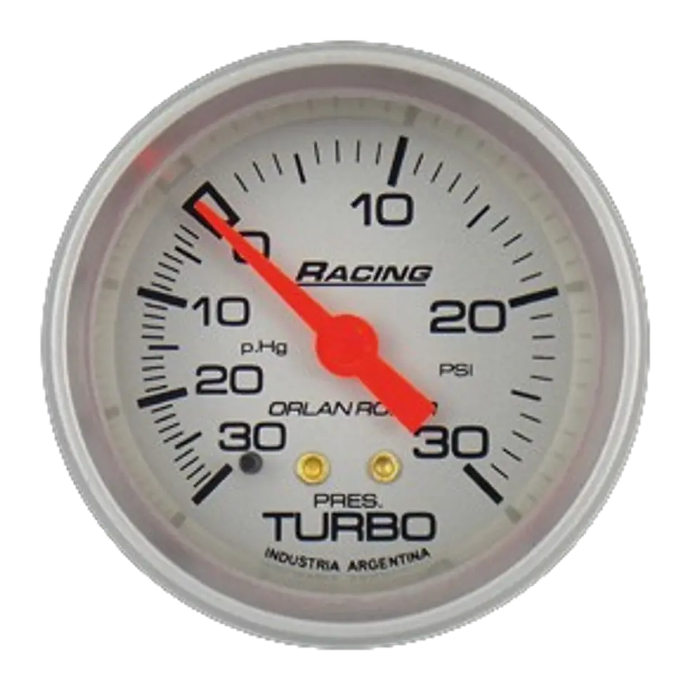 Reloj Presion de Turbo - Racing Plata  1