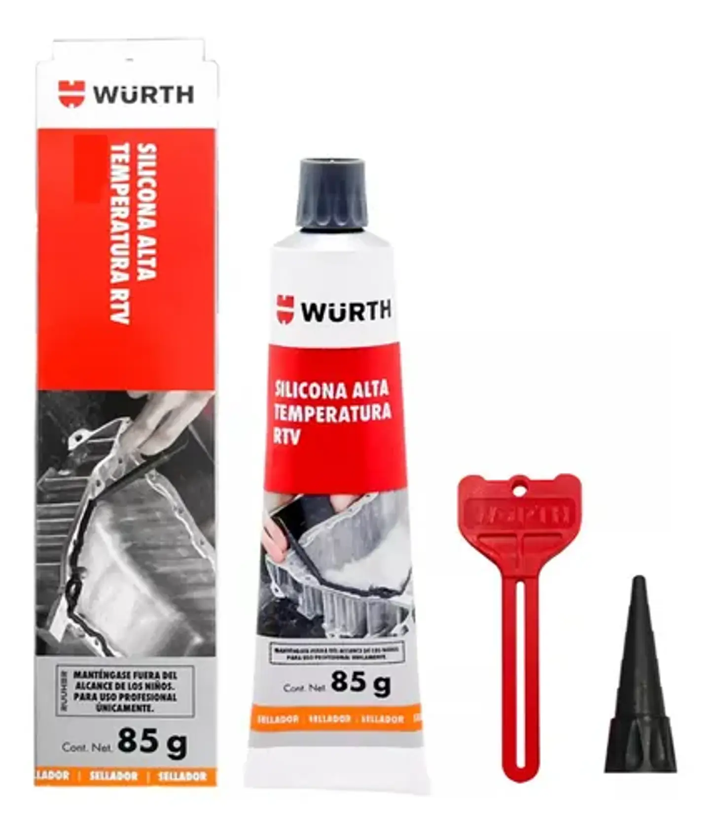 Silicona para Motores RTV - Negra - Alta Temp 1