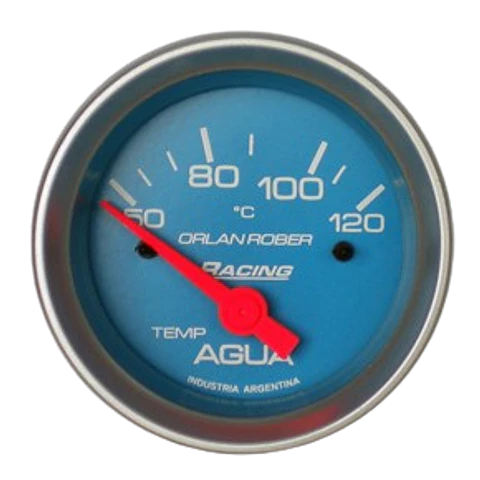 Reloj Temperatura de Agua - Racing Celeste - Eléctrico 12v