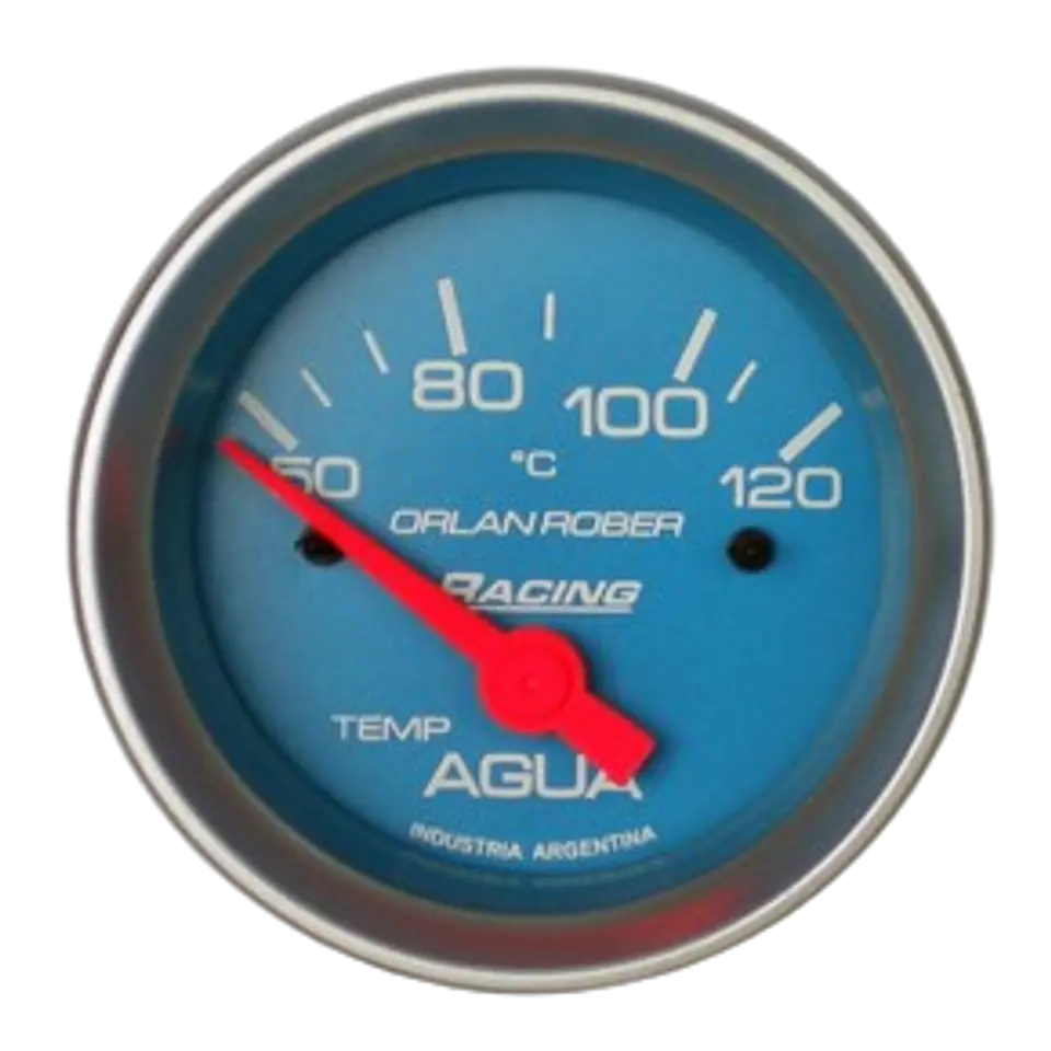 Reloj Temperatura de Agua - Racing Celeste - Eléctrico 12v 1