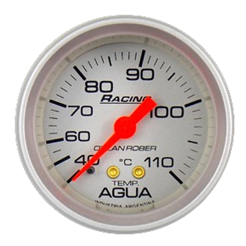 Reloj Temperatura de Agua Mecanico - Racing Gris 