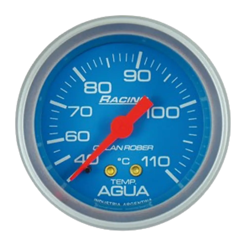 Reloj Temperatura de Agua Mecánico - Racing Celeste  1