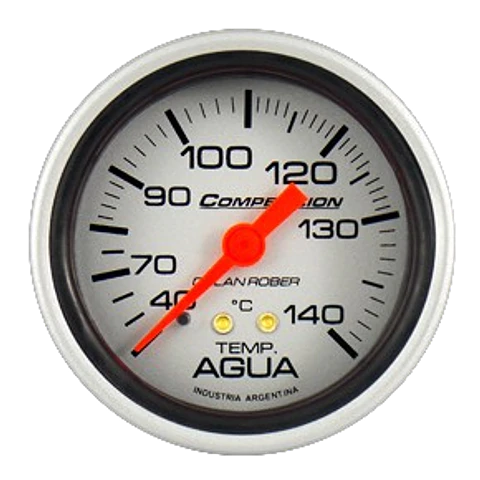 Reloj Temperatura de Agua - Competición Plata 60mm 