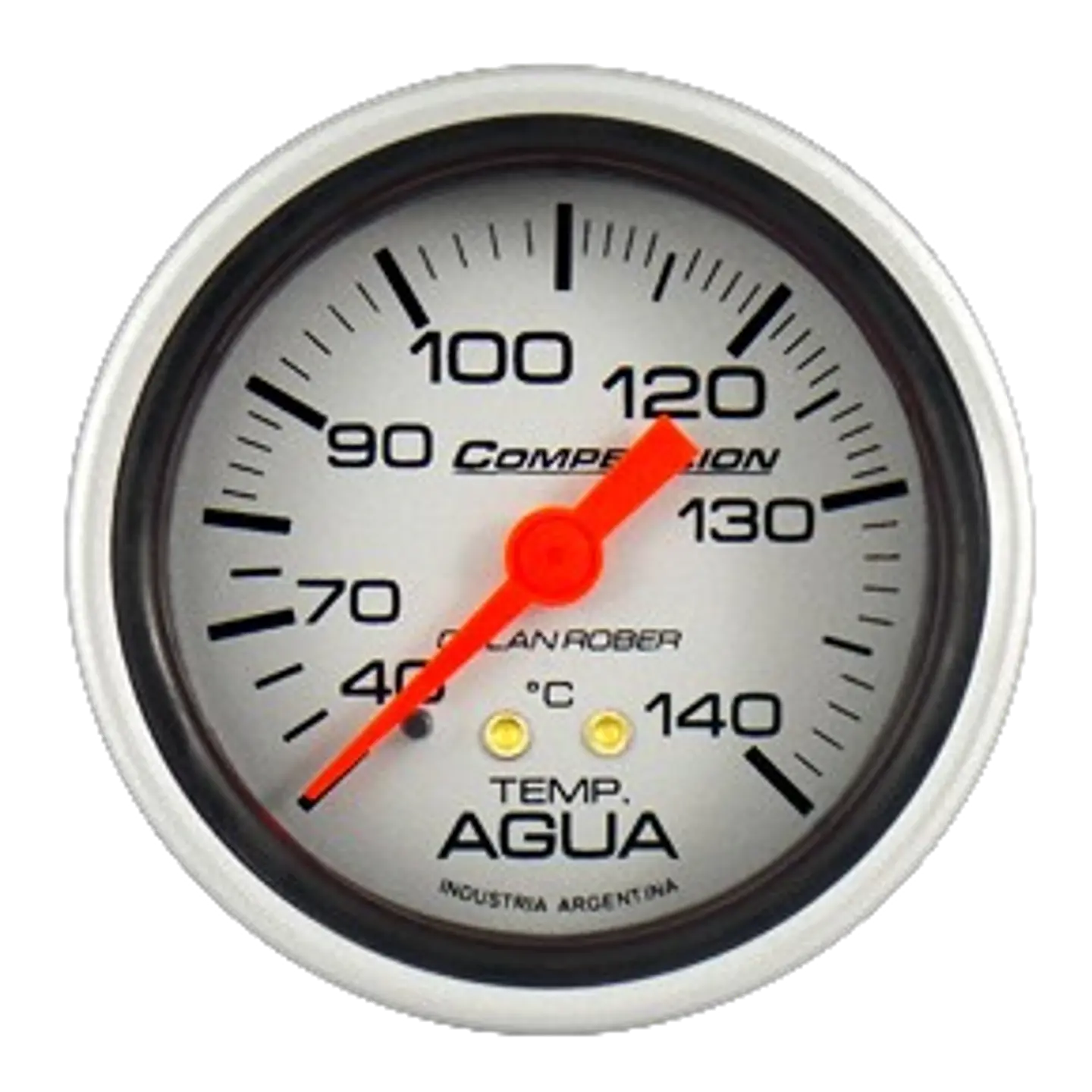 Reloj Temperatura de Agua - Competición Plata 60mm  1