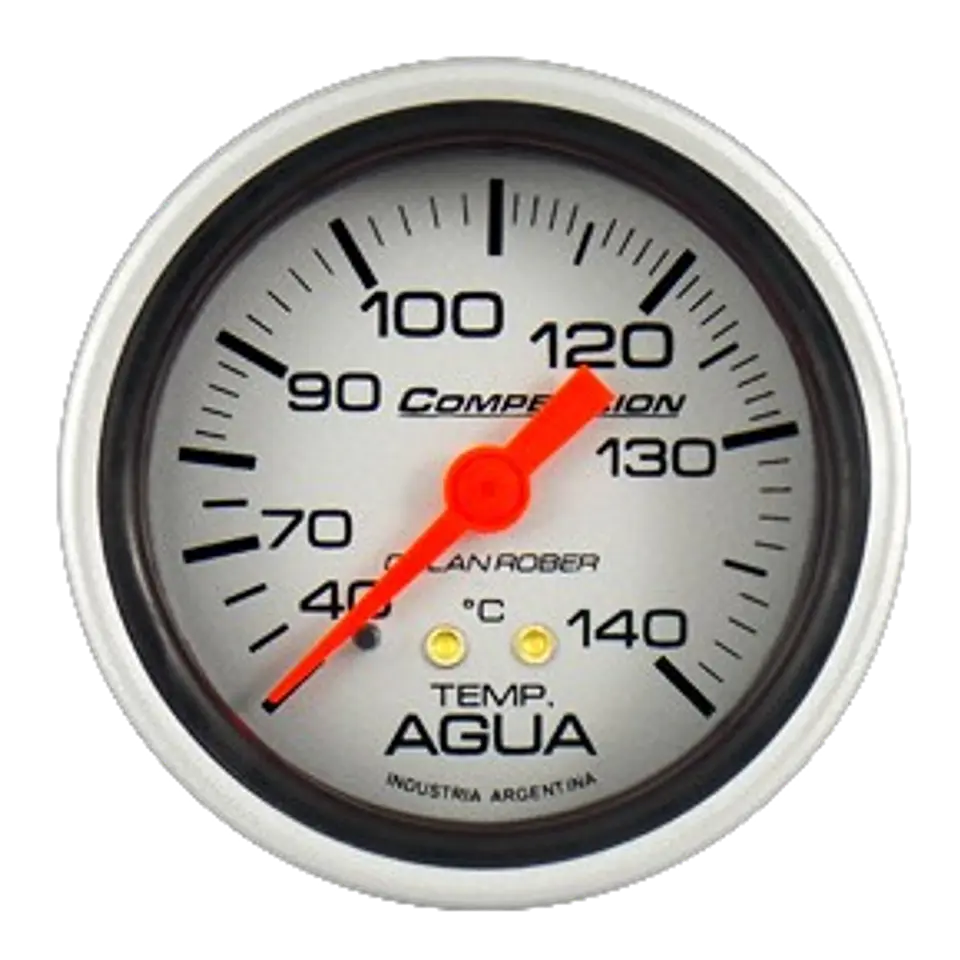 Reloj Temperatura de Agua - Competición Plata 60mm  1