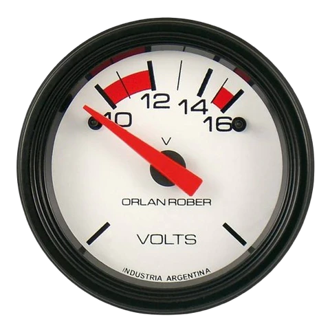 Voltímetro Orlan Rober - 12V - 52mm - Clásico