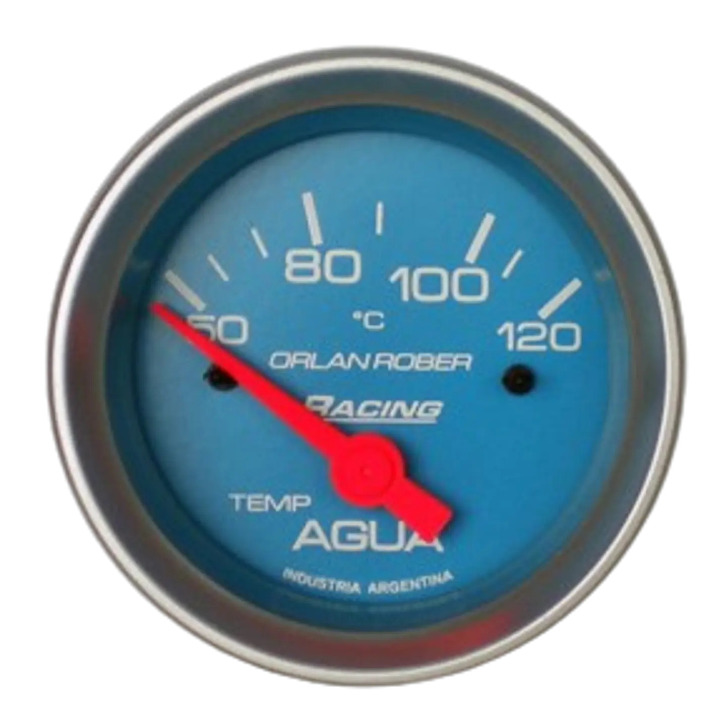 Reloj Temperatura de Agua - Racing Celeste - Electrico 24v 1