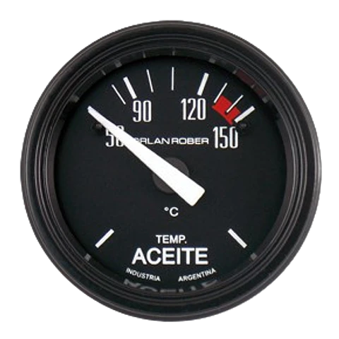 Reloj Temperatura de Aceite - Clásico Negro - Eléctrico 12V 