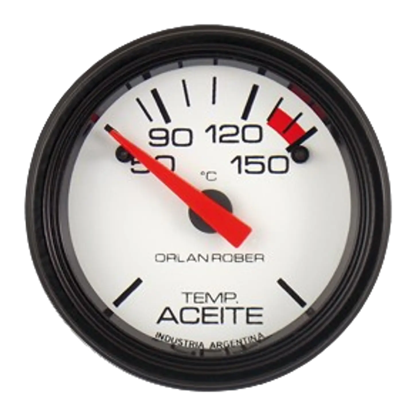 Reloj Temperatura de Aceite - Clásico Blanco - Eléctrico 12V  1