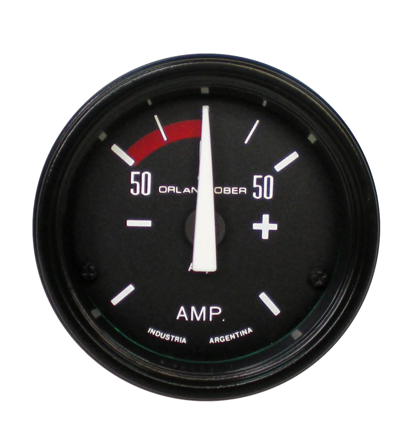 Reloj Amperímetro Negro Clásico  1