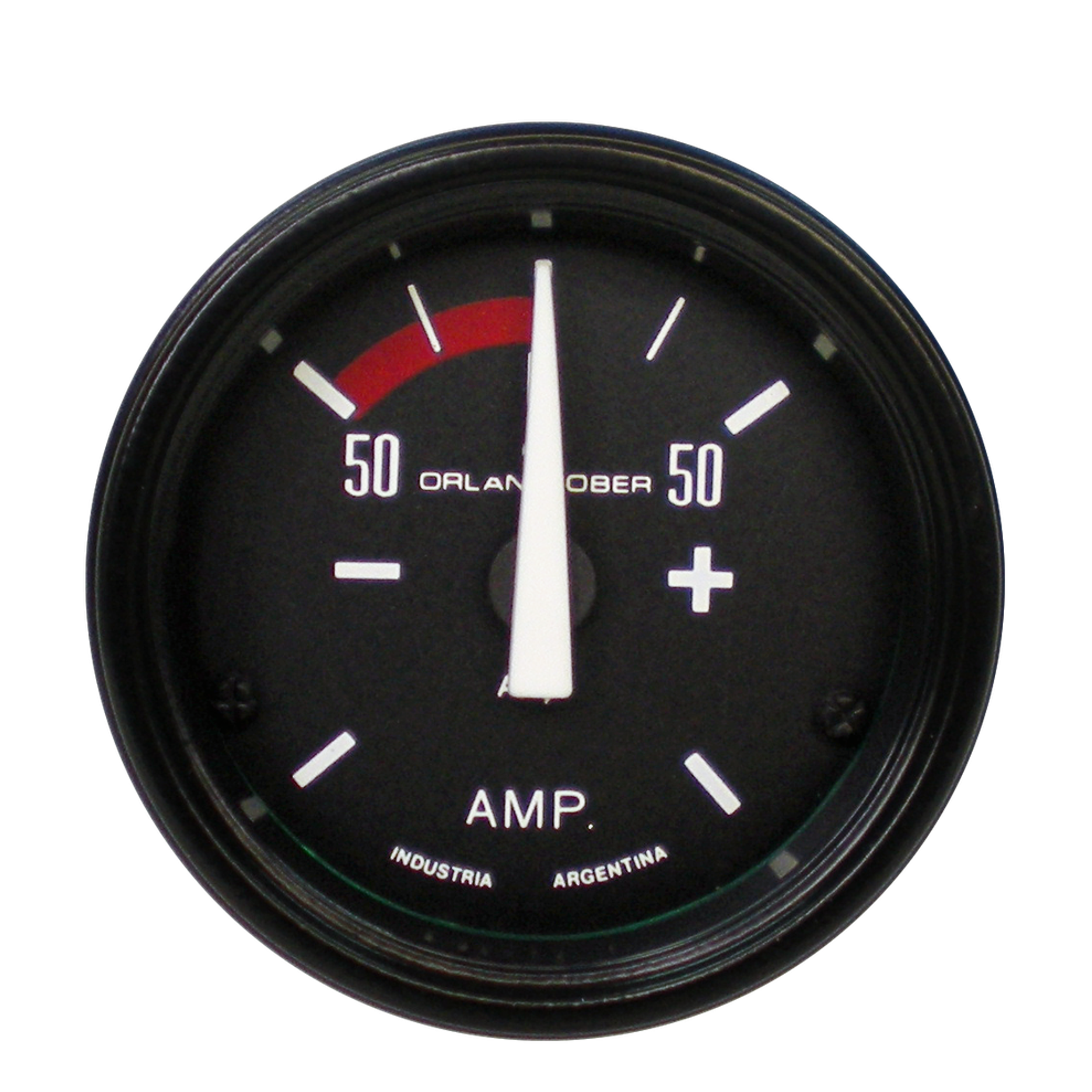 Reloj Amperímetro Negro Clásico  1