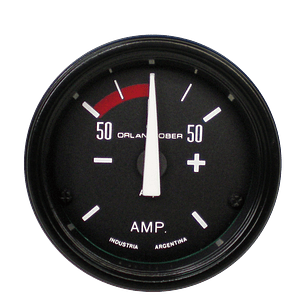 Reloj Amperímetro Negro Clásico 
