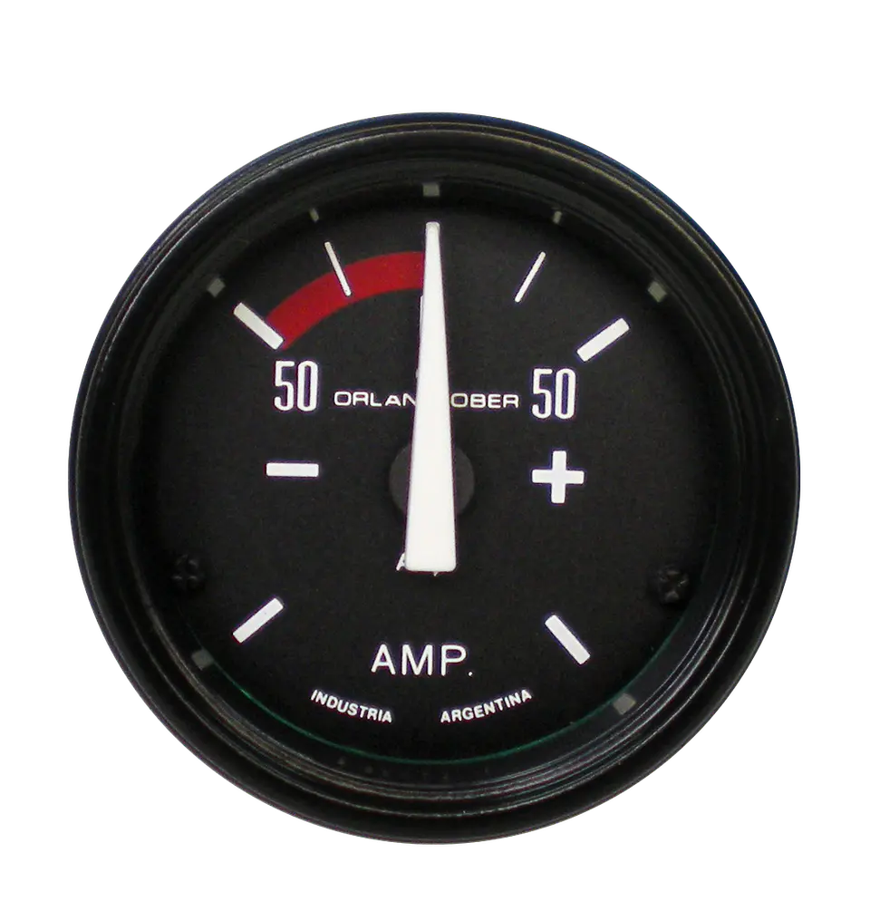 Reloj Amperímetro Negro Clásico  1