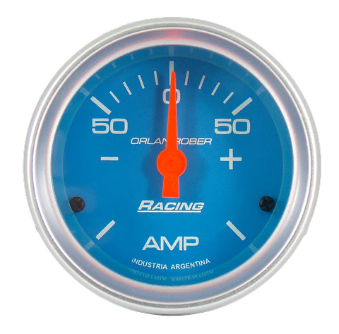 Reloj Amperímetro Celeste Racing