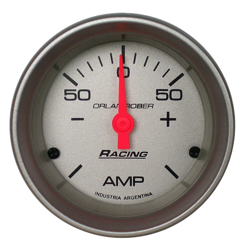 Reloj Amperímetro Gris Racing