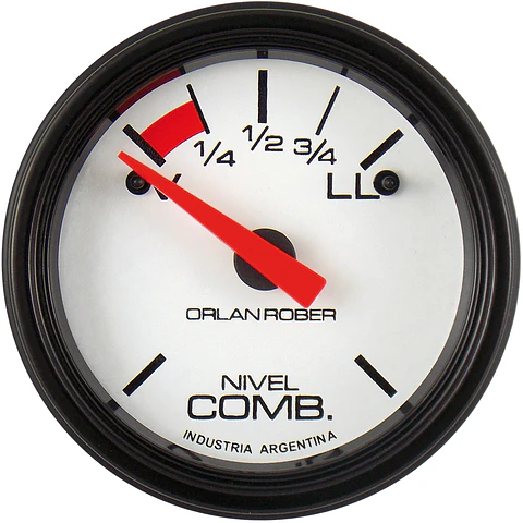 Reloj Nivel de Combustible - Blanco Clásico 