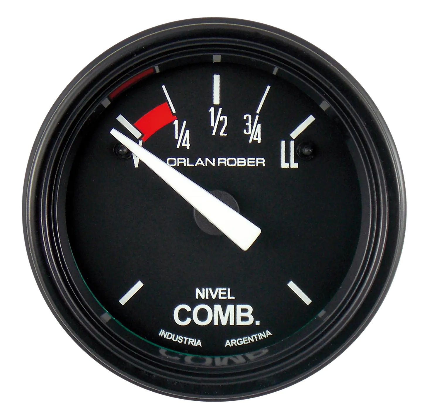 Reloj Nivel de Combustible - Negro Clásico - 12V y 24V  1