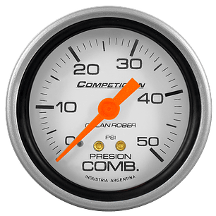 Reloj Presión de Combustible - Gris Competición 50 PSI