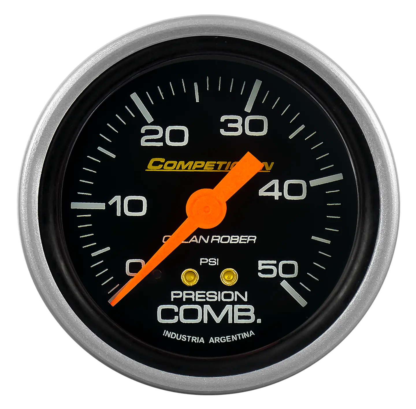 Reloj Presión de Combustible - Negro Competición 50 PSI 1