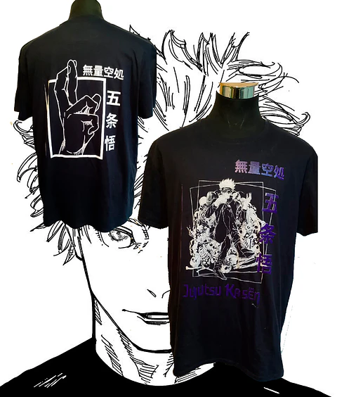 Polera Gojo Dark Jujutsu Kaisen
