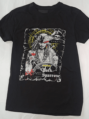 Polera Piratas del Caribe - Capitán Jack Sparrow