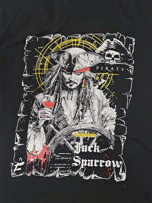 Polera Piratas del Caribe - Capitán Jack Sparrow