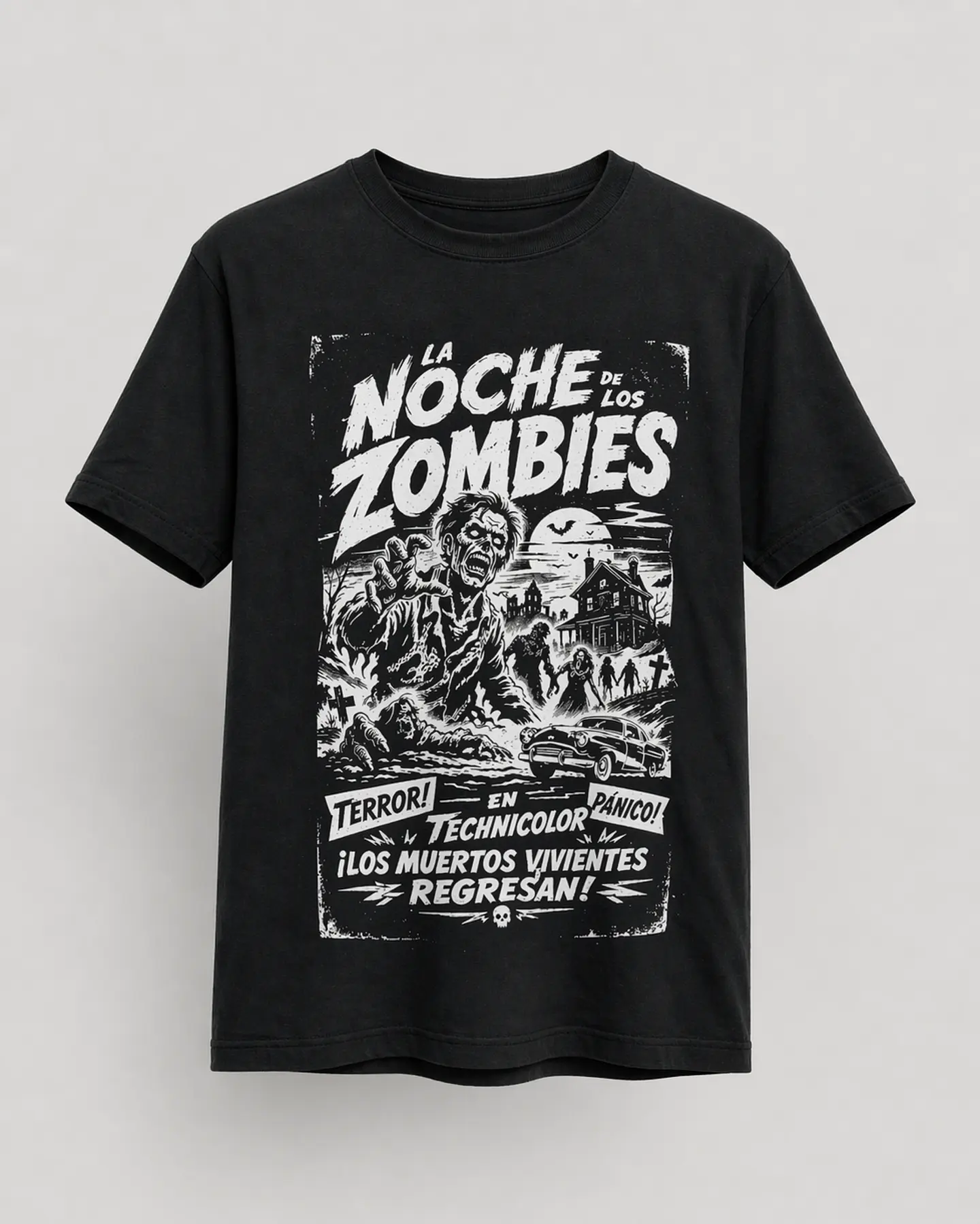Polera La noche de los ZOMBIES Negro 1