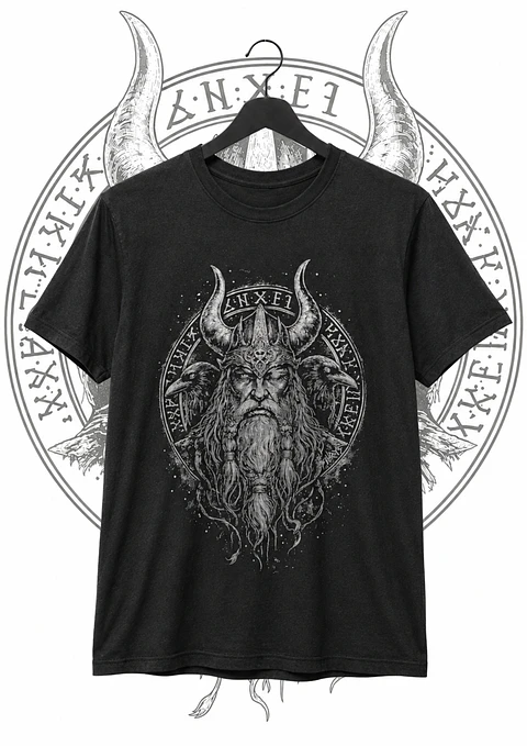 Polera Odín "Padre de todos" Negro